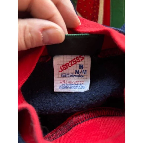 Vintage Christmas Grandmacore Sweatshirt fireplace Cottagecore SZ M - Picture 7 of 7